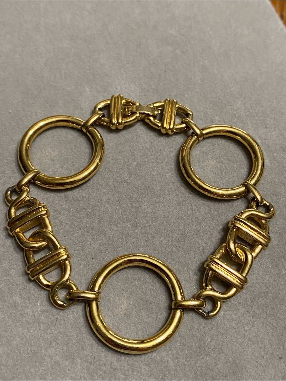 Monet Gold-Tone Linked Circle Bracelet
